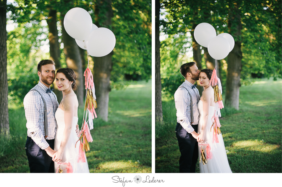 After Wedding Fotoshooting mit Luftballons